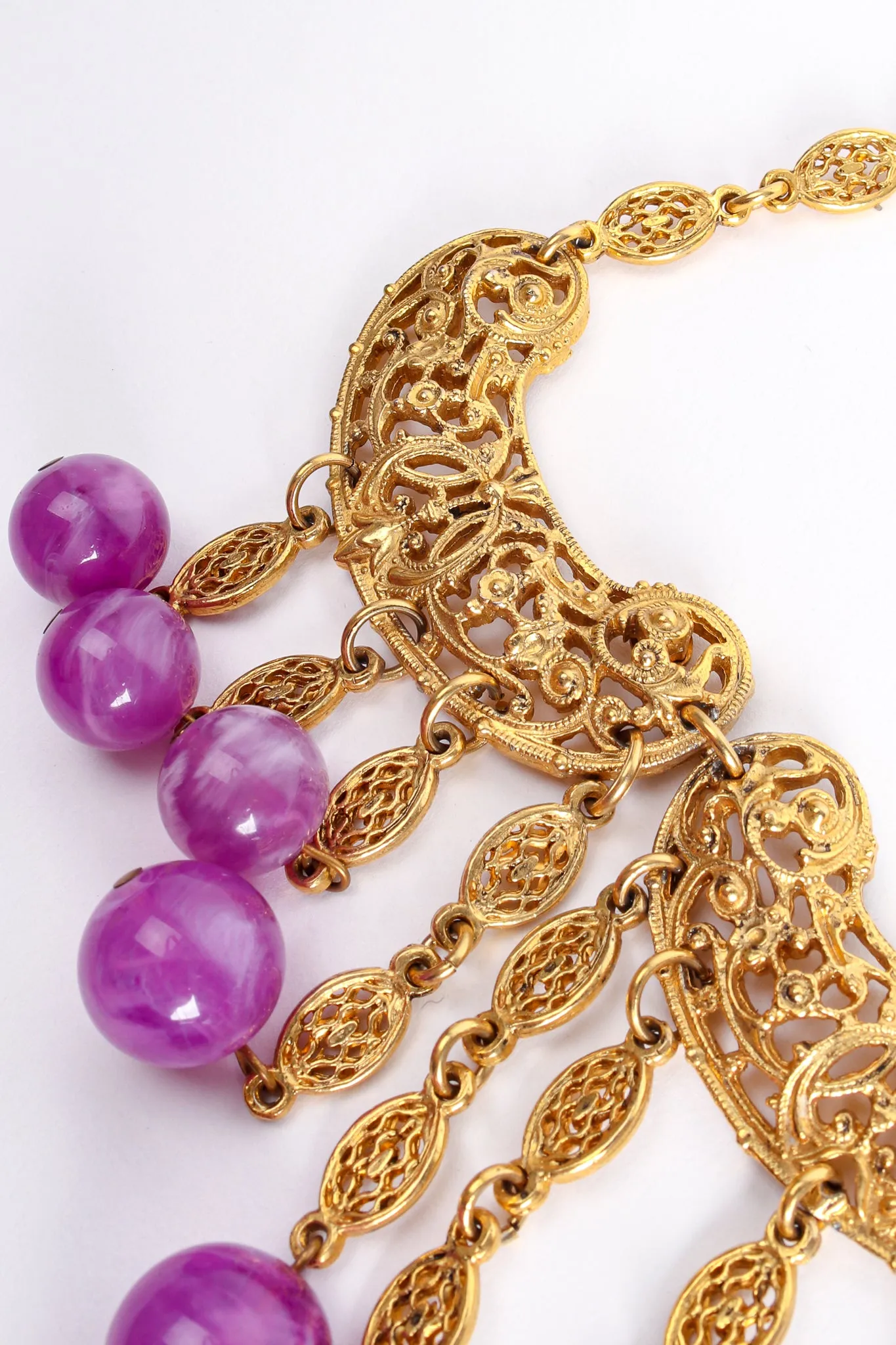 Filigree Waterfall Bead Necklace