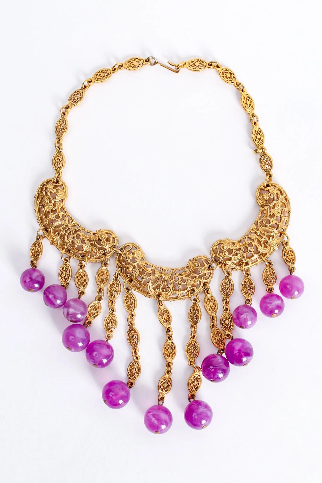 Filigree Waterfall Bead Necklace