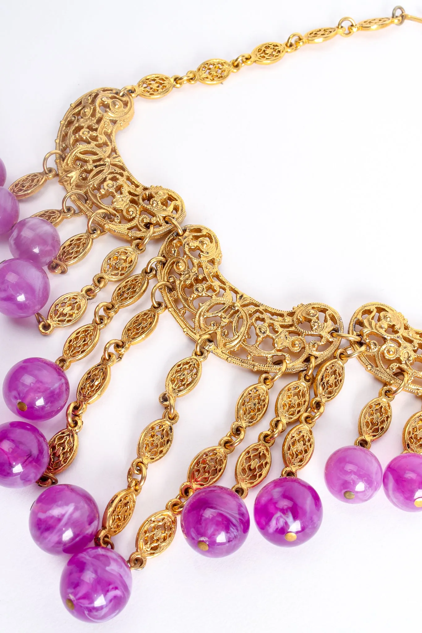 Filigree Waterfall Bead Necklace