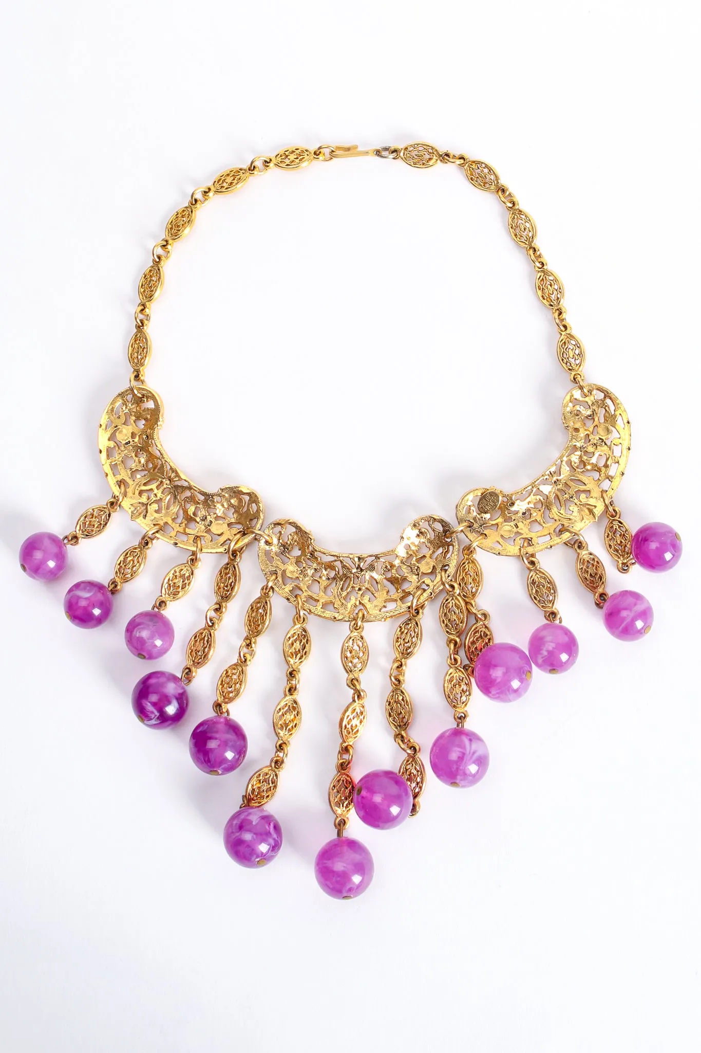 Filigree Waterfall Bead Necklace