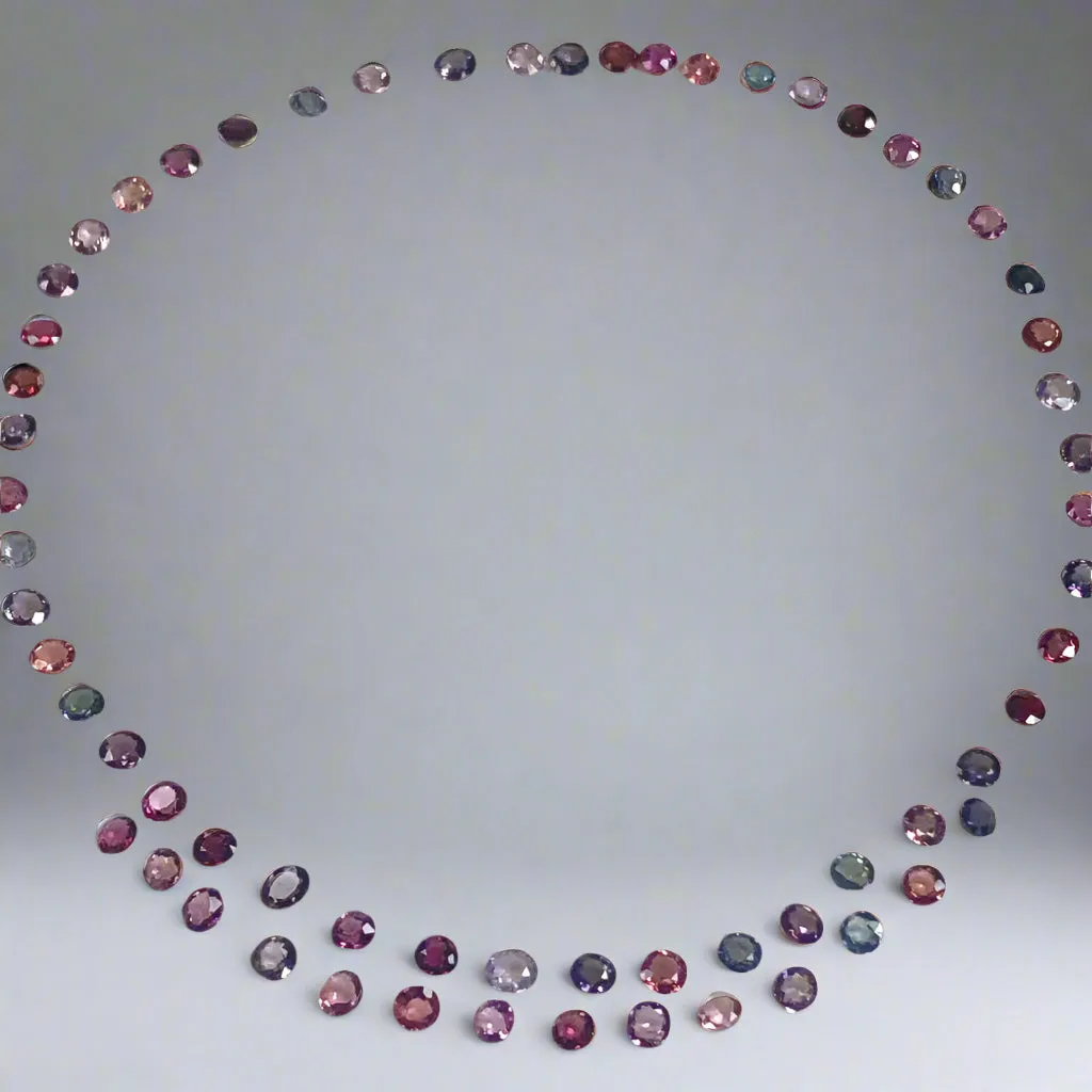 Fine Natural Spinel Necklace 18K Gold