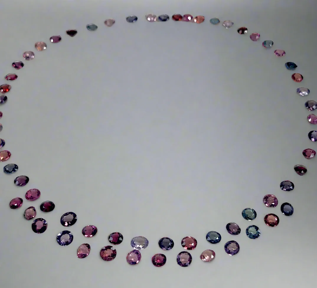 Fine Natural Spinel Necklace 18K Gold