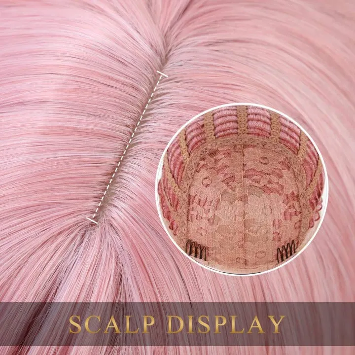 Fluffy Curly Wavy Human Hair Feel Full 26 Inch Wig