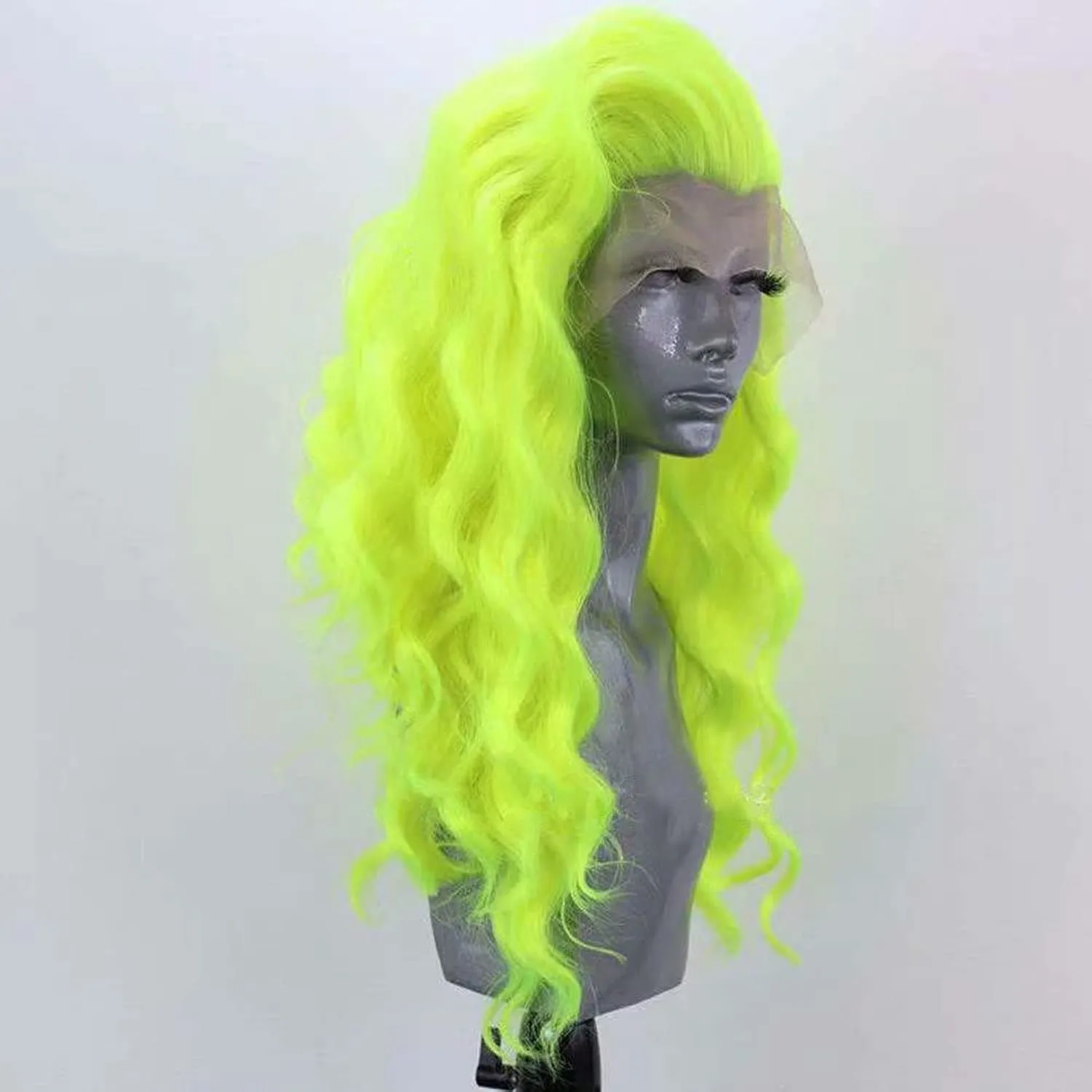 Fluorescent Bright Green Lace Front Wig