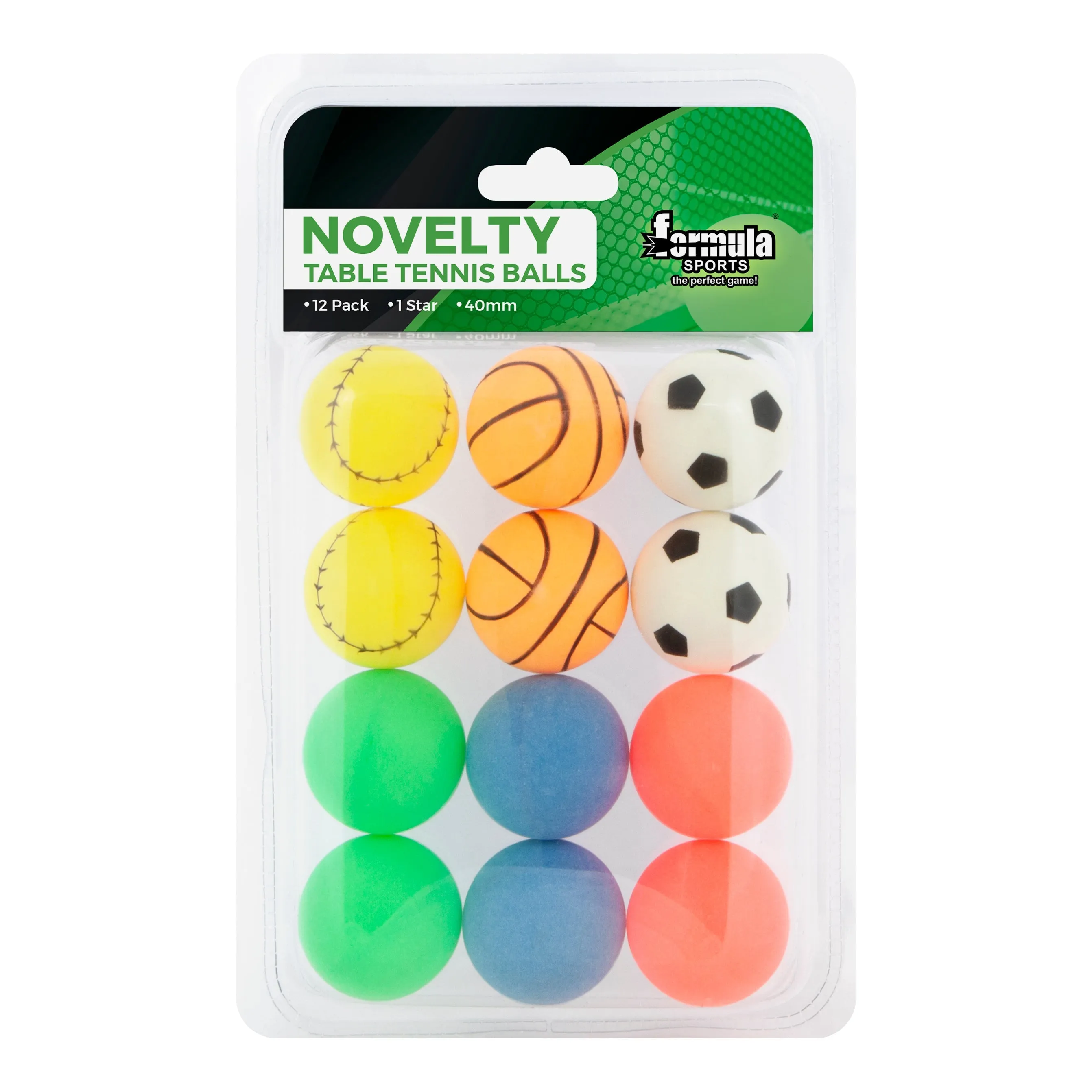 Formula Sport Table Tennis Balls Novelty 12pk