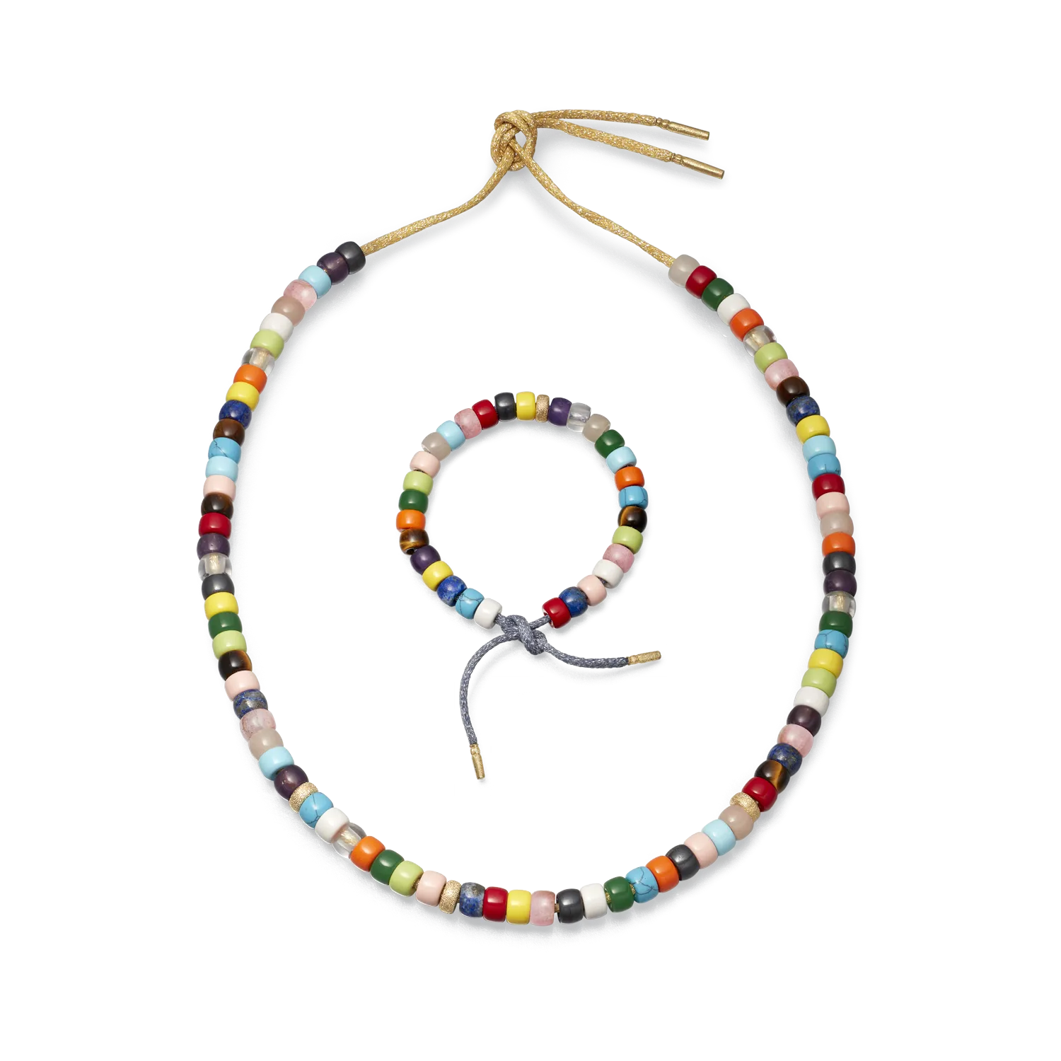 FORTE Beads Rainbow Necklace and Bracelet Multikit