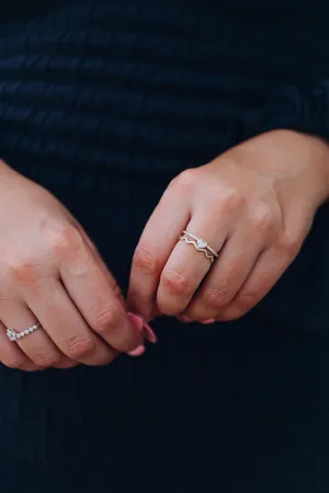 Full Heart Crystal Ring - 18kt Gold Plated
