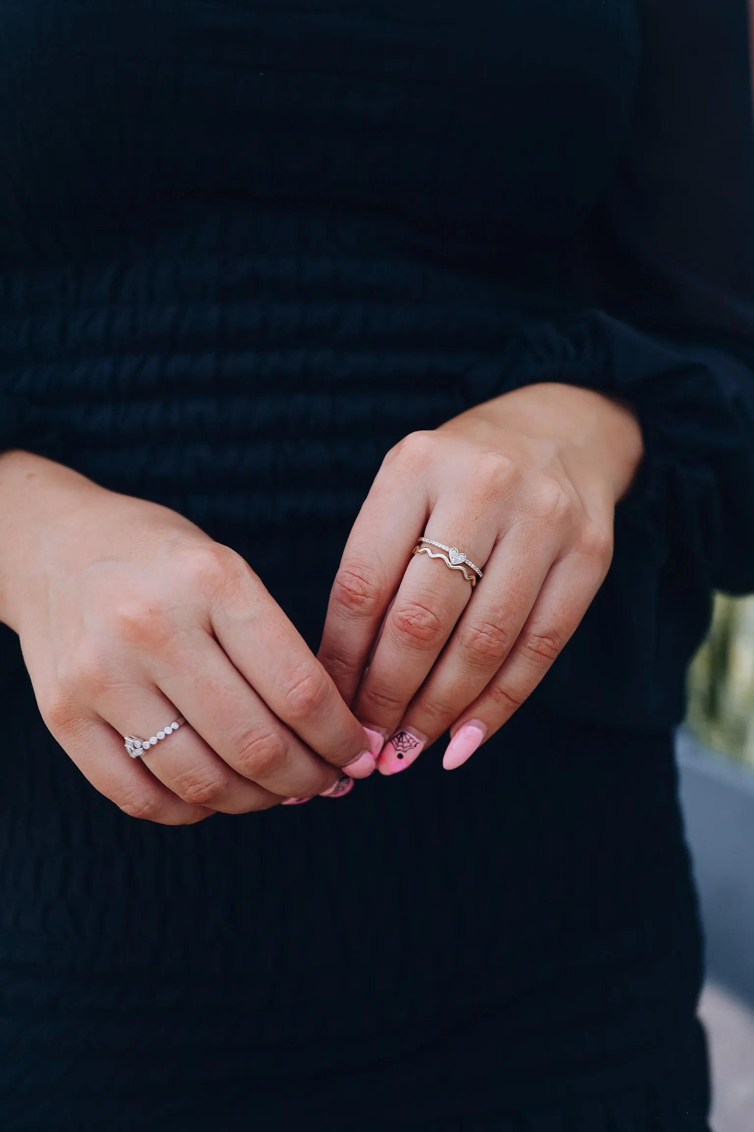 Full Heart Crystal Ring - 18kt Gold Plated