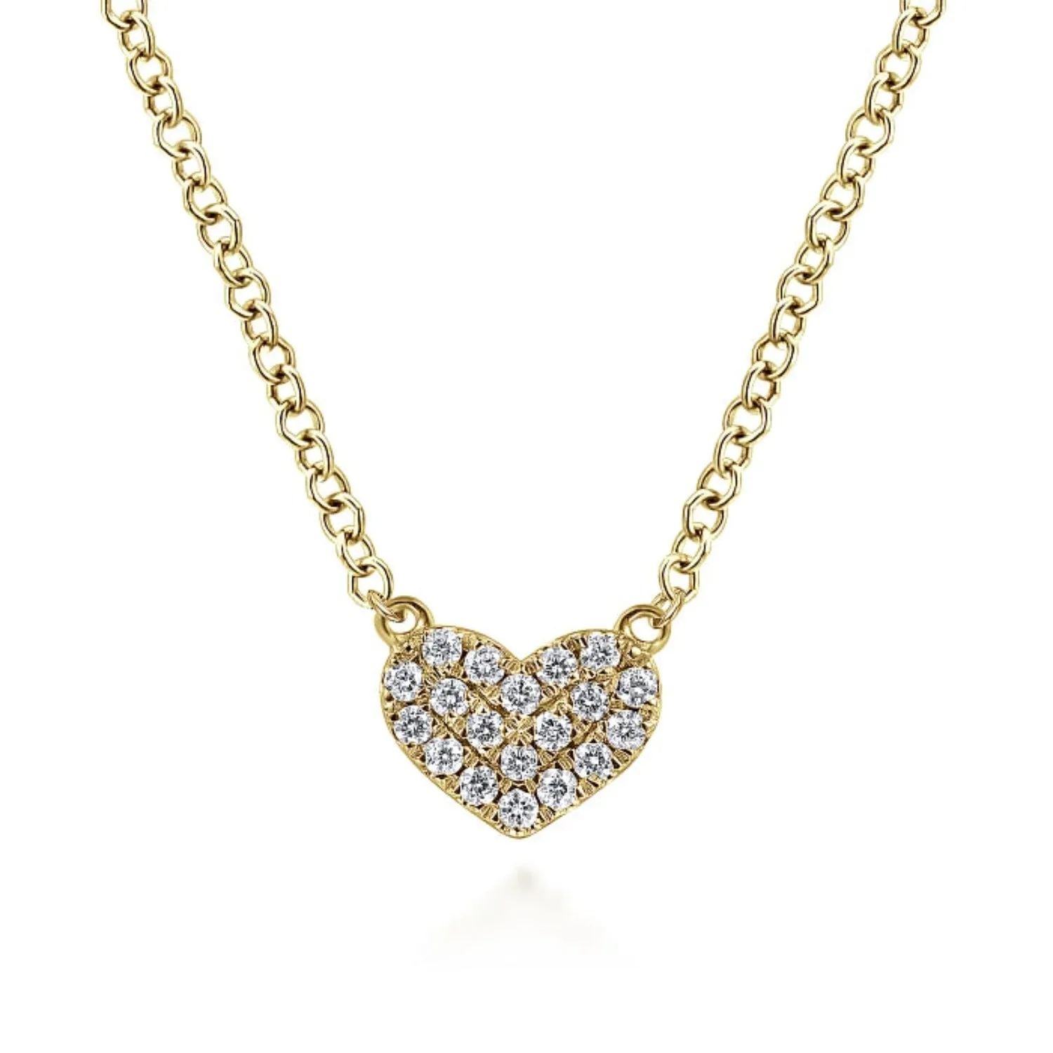 Gabriel & Co. Petite Pave Diamond Heart Pendant