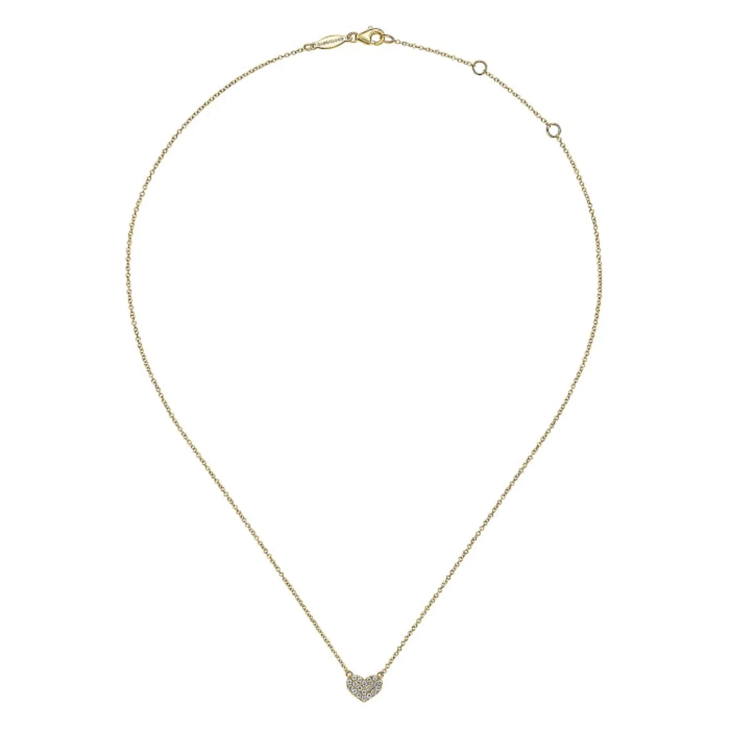 Gabriel & Co. Petite Pave Diamond Heart Pendant