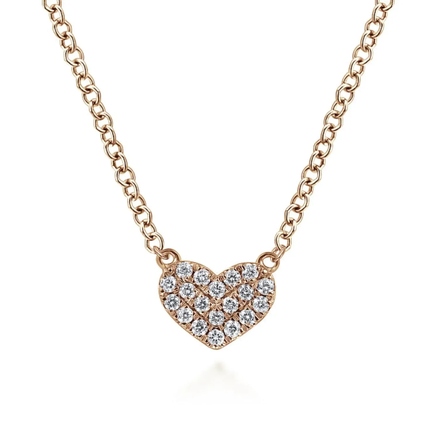 Gabriel & Co. Petite Pave Diamond Heart Pendant
