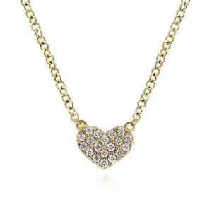 Gabriel & Co. Petite Pave Diamond Heart Pendant