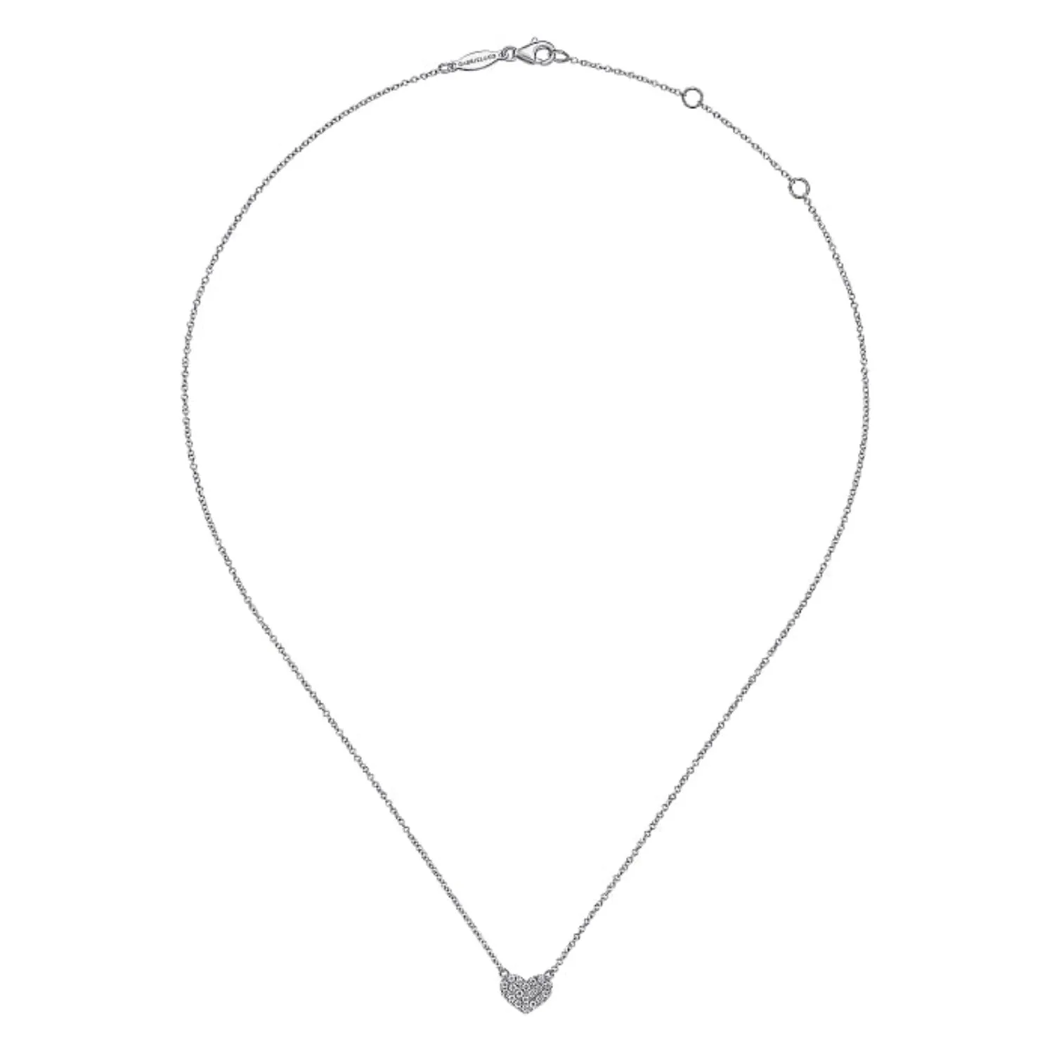 Gabriel & Co. Petite Pave Diamond Heart Pendant