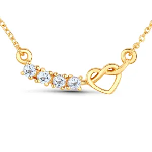 Genuine Aquamarine Heart Shape Necklace