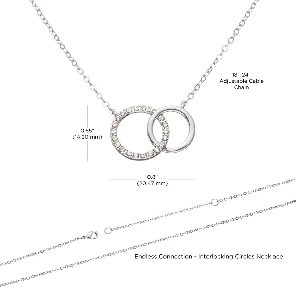 Gift for Mom, You're the Glue That Holds Our Family Together - Interlocking Circles Necklace