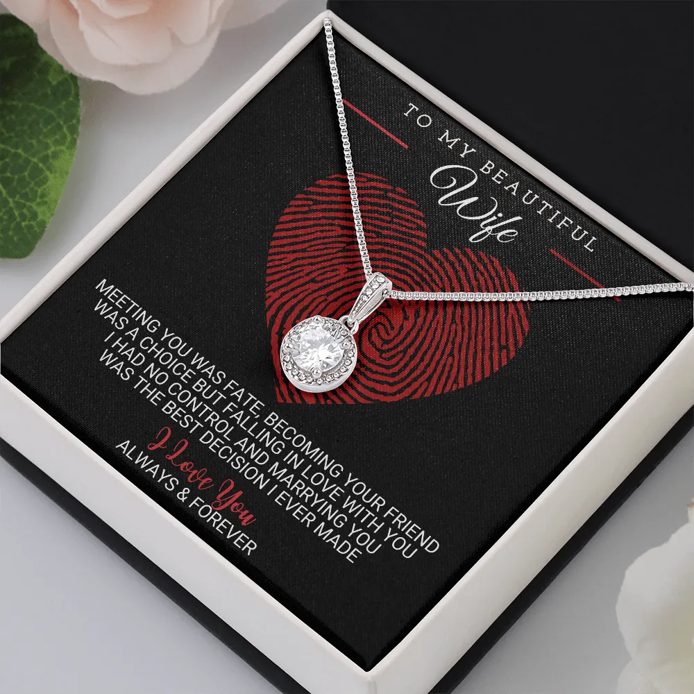 Gift For Wife Necklace Cubic Zirconia Pendant Anniversary Gift Birthday Gift For Women EHNWifeM24