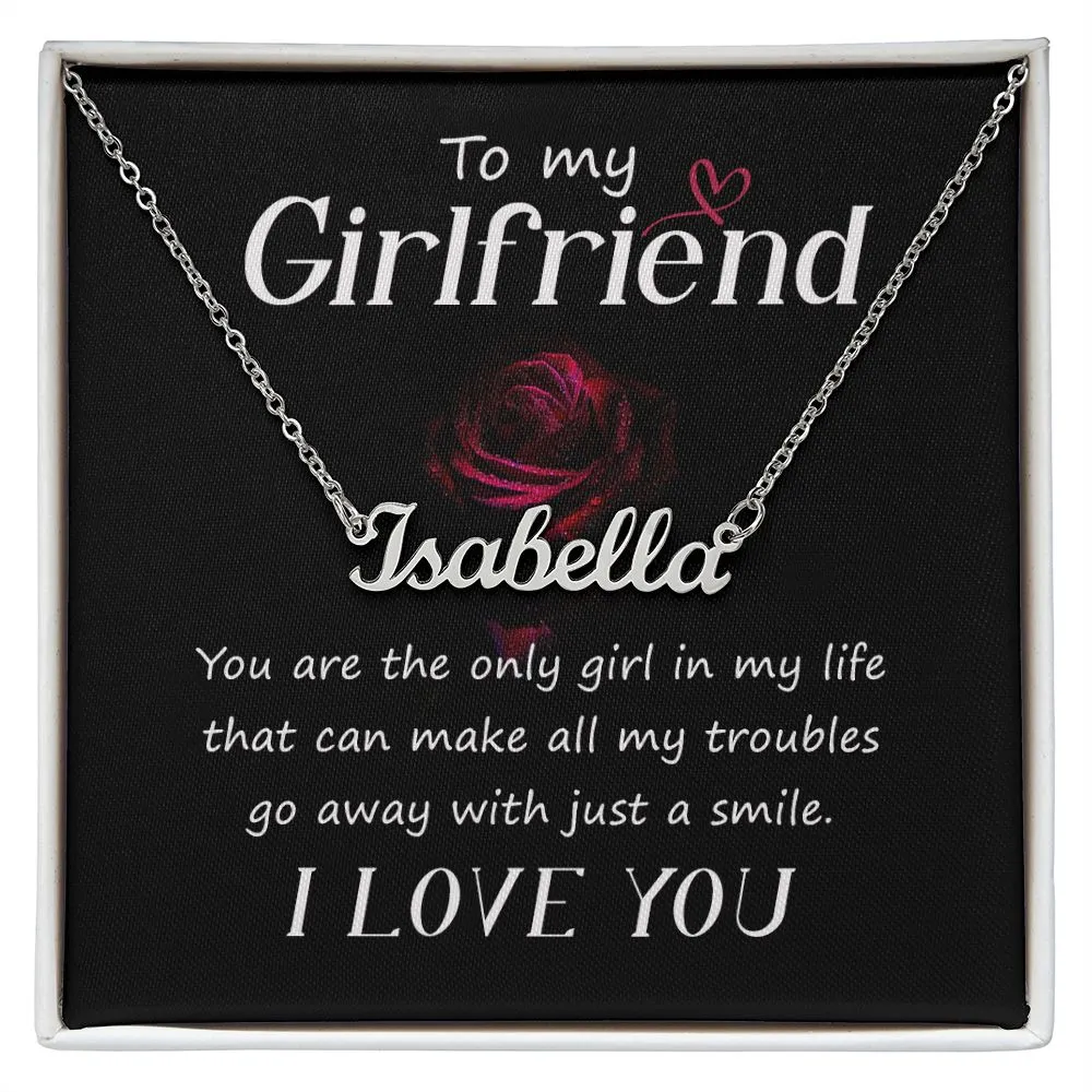 Girlfriend Custom Name Necklace-Your smile