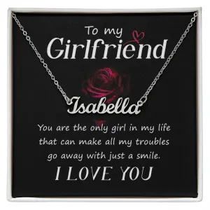 Girlfriend Custom Name Necklace-Your smile