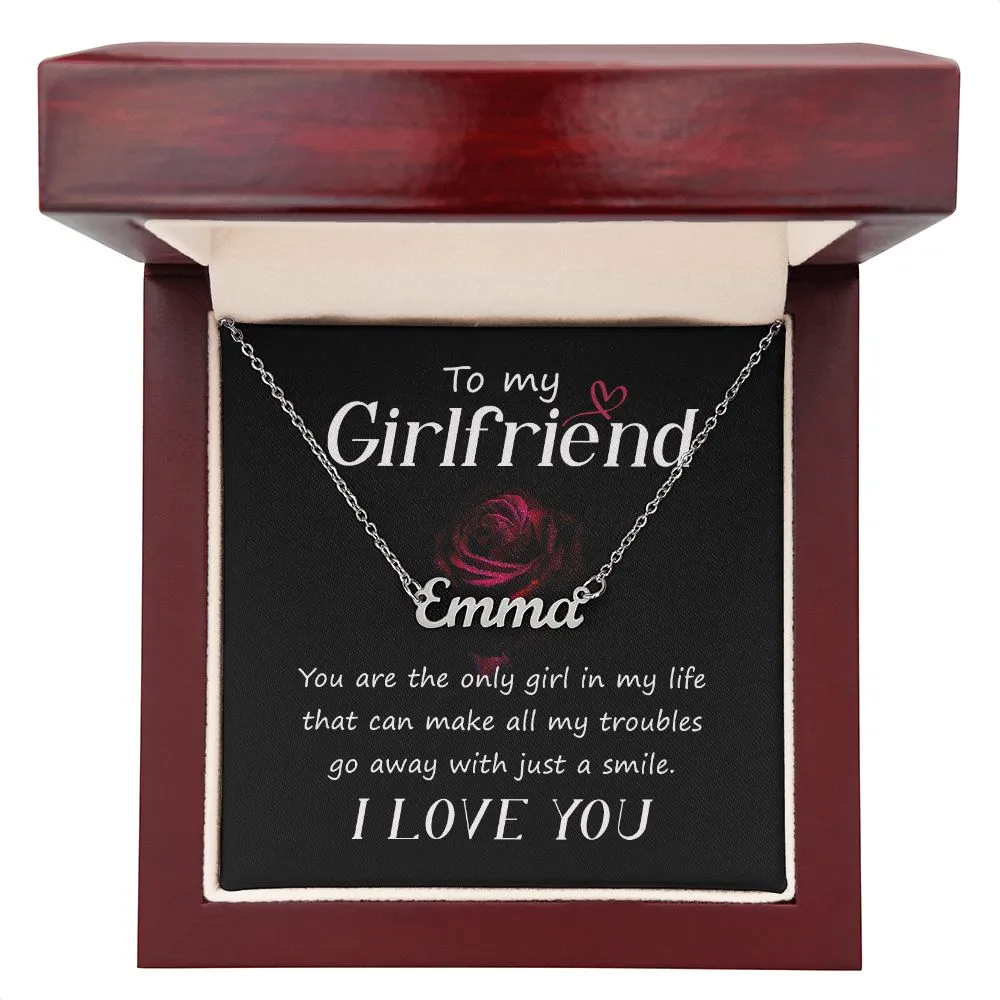Girlfriend Custom Name Necklace-Your smile