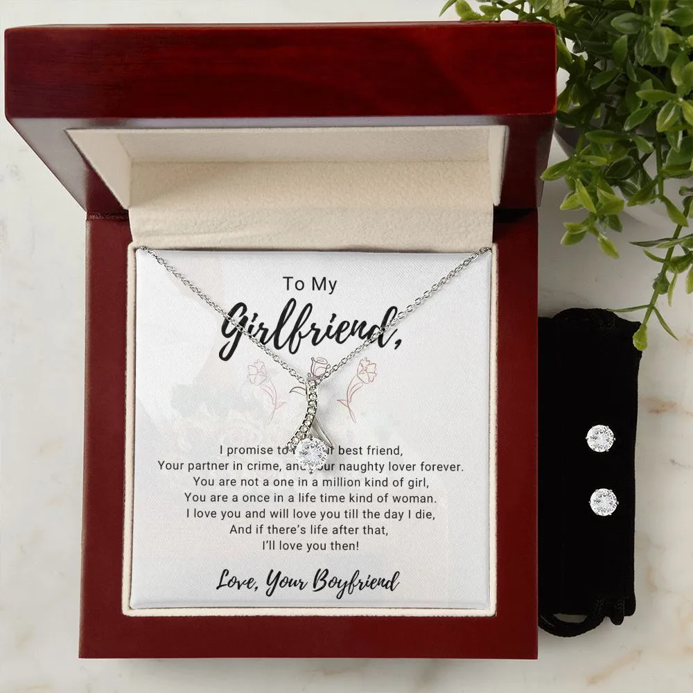 Girlfriend Jewelry Set, Necklace and Earring Set for Girlfriend
