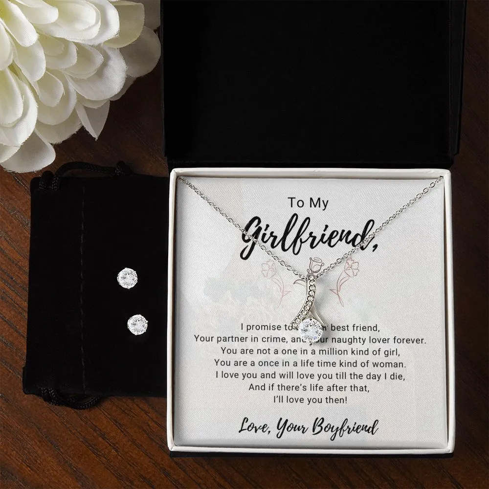 Girlfriend Jewelry Set, Necklace and Earring Set for Girlfriend