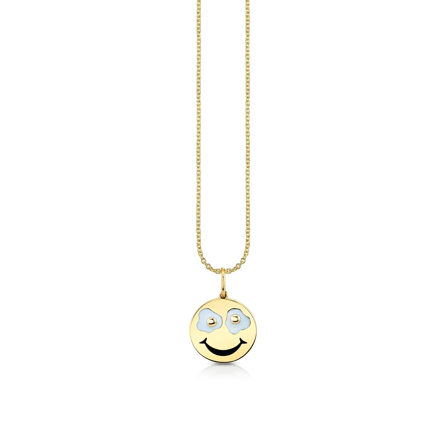 Gold & Diamond Fried Happy Face Charm