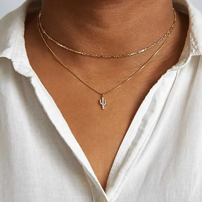 Gold Chain Link Necklace