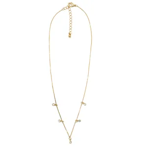 GOLD CRYSTAL DELICATE NECKLACE #N6003GRC (BF13)