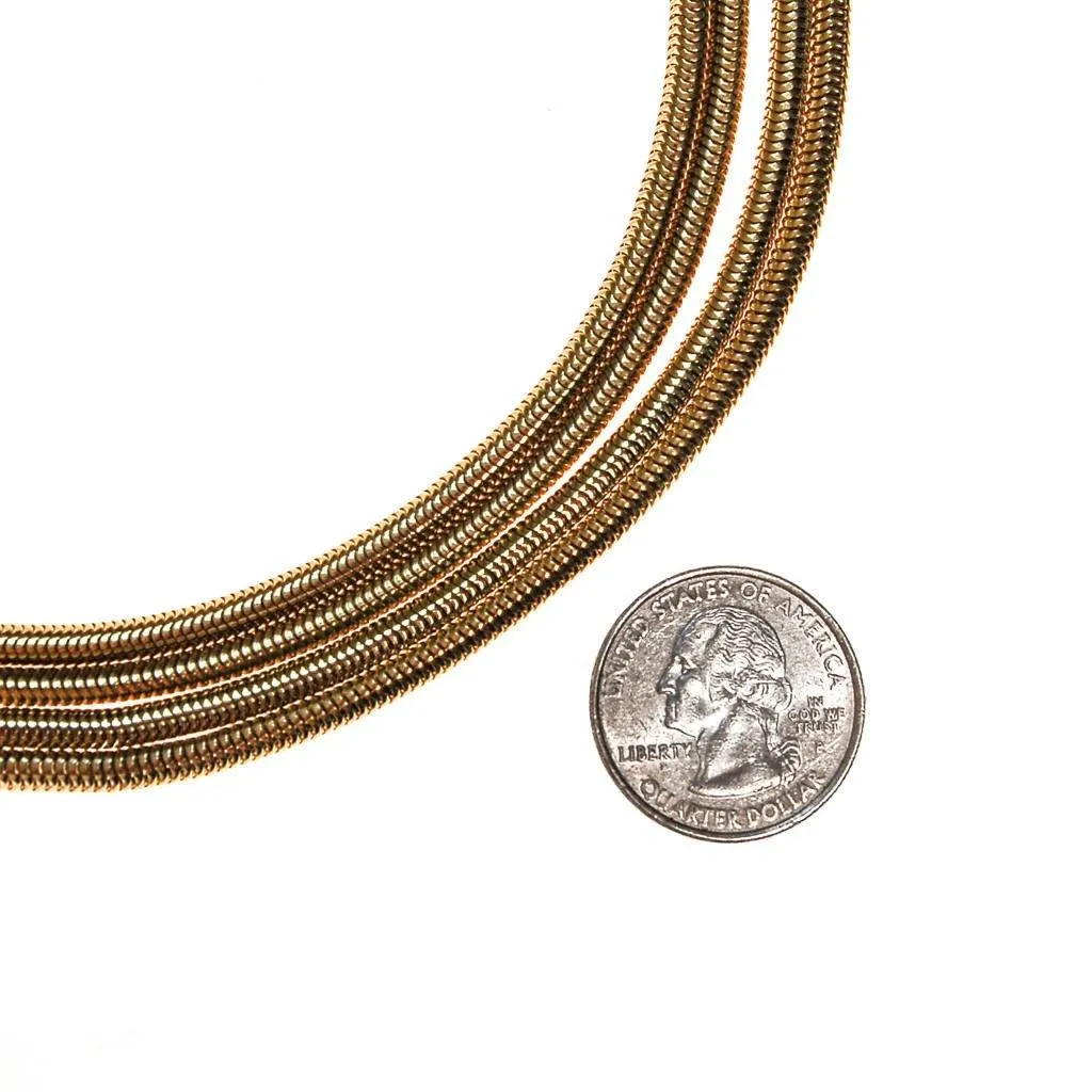 Gold Multi Strand Snake Chain Necklace