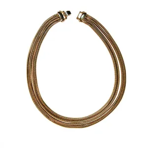 Gold Multi Strand Snake Chain Necklace