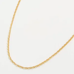 Gold Rope Chain Necklace