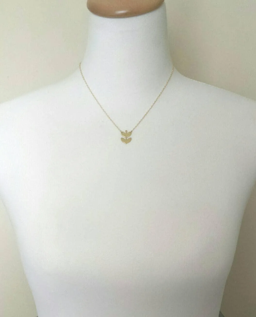 Gold Sprout Necklace, 14K gold filled chain, gold plant necklace, gardener necklace, symbol new start, gold fill necklace, personal growth