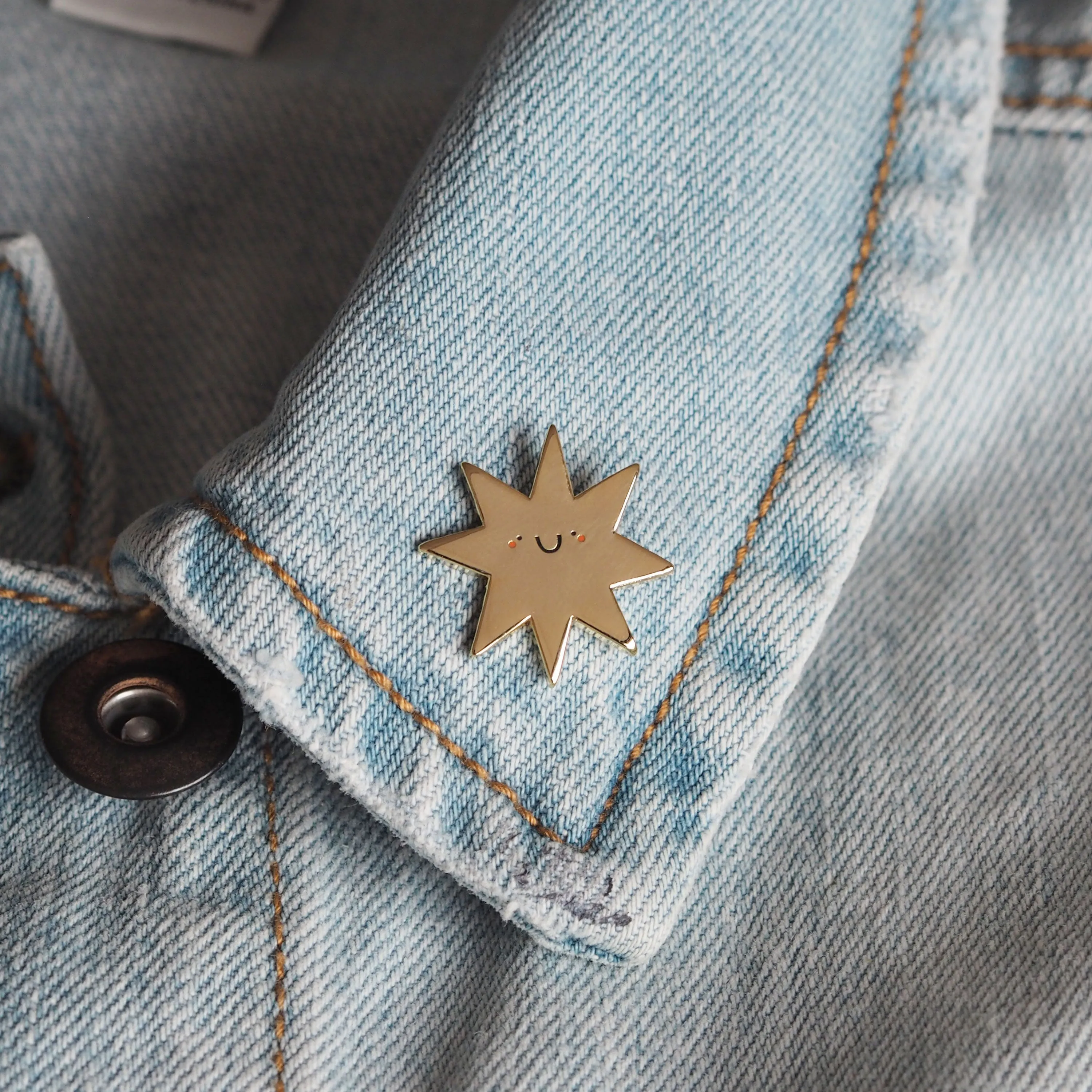 Gold Star Enamel Pin