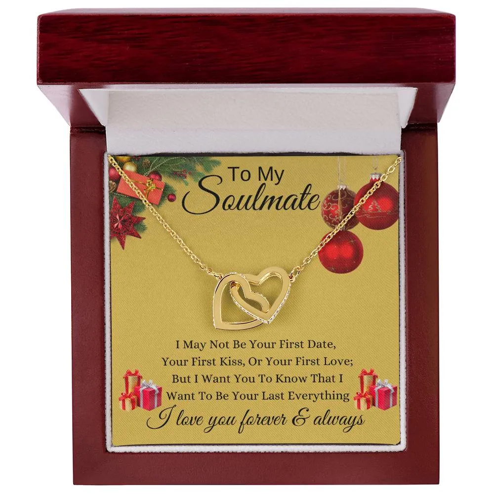 Gold - To My Soulmate l Interlocking Heart - Xmas