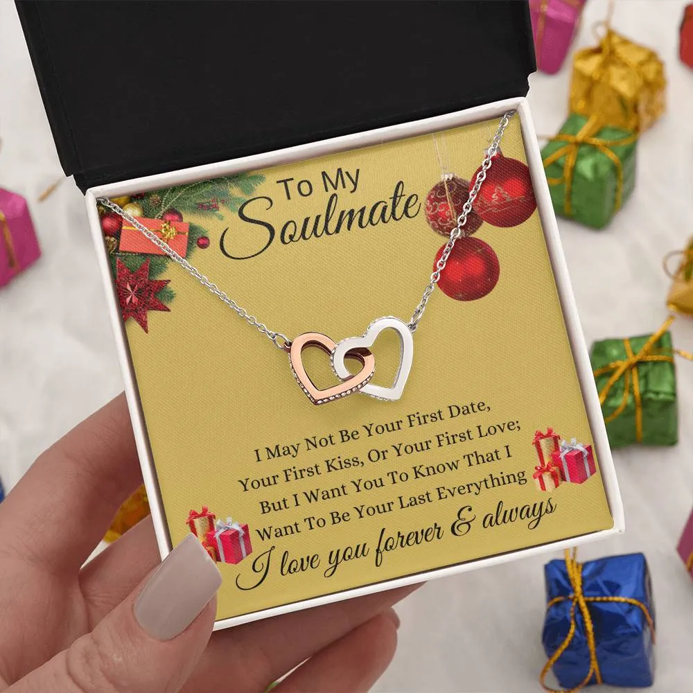 Gold - To My Soulmate l Interlocking Heart - Xmas