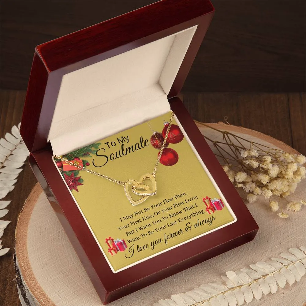 Gold - To My Soulmate l Interlocking Heart - Xmas