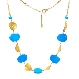 Golden Chip Turquoise Necklace