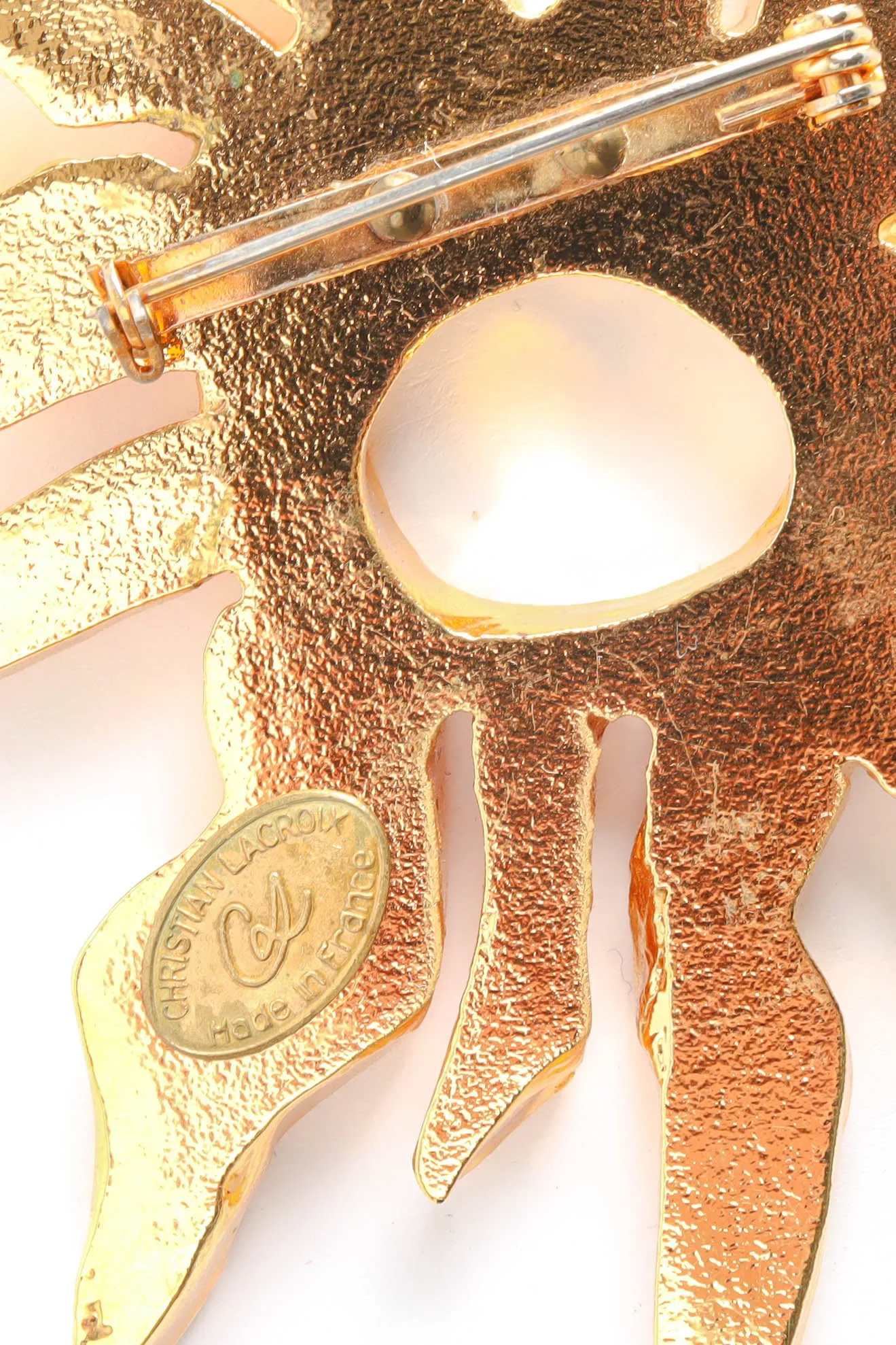Golden Sun Burst Brooch