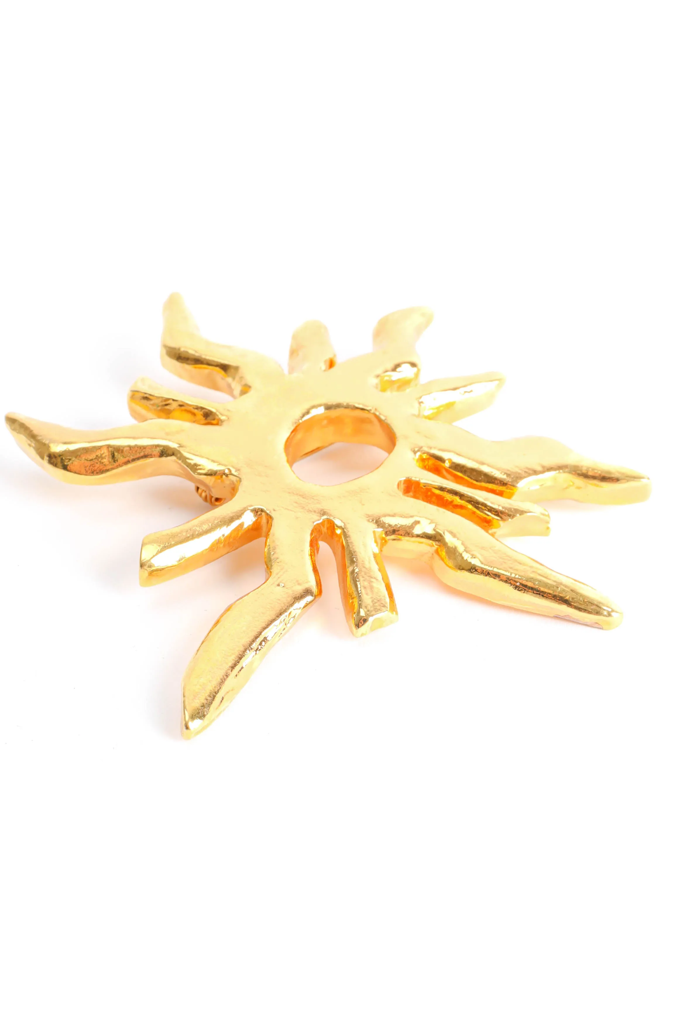 Golden Sun Burst Brooch