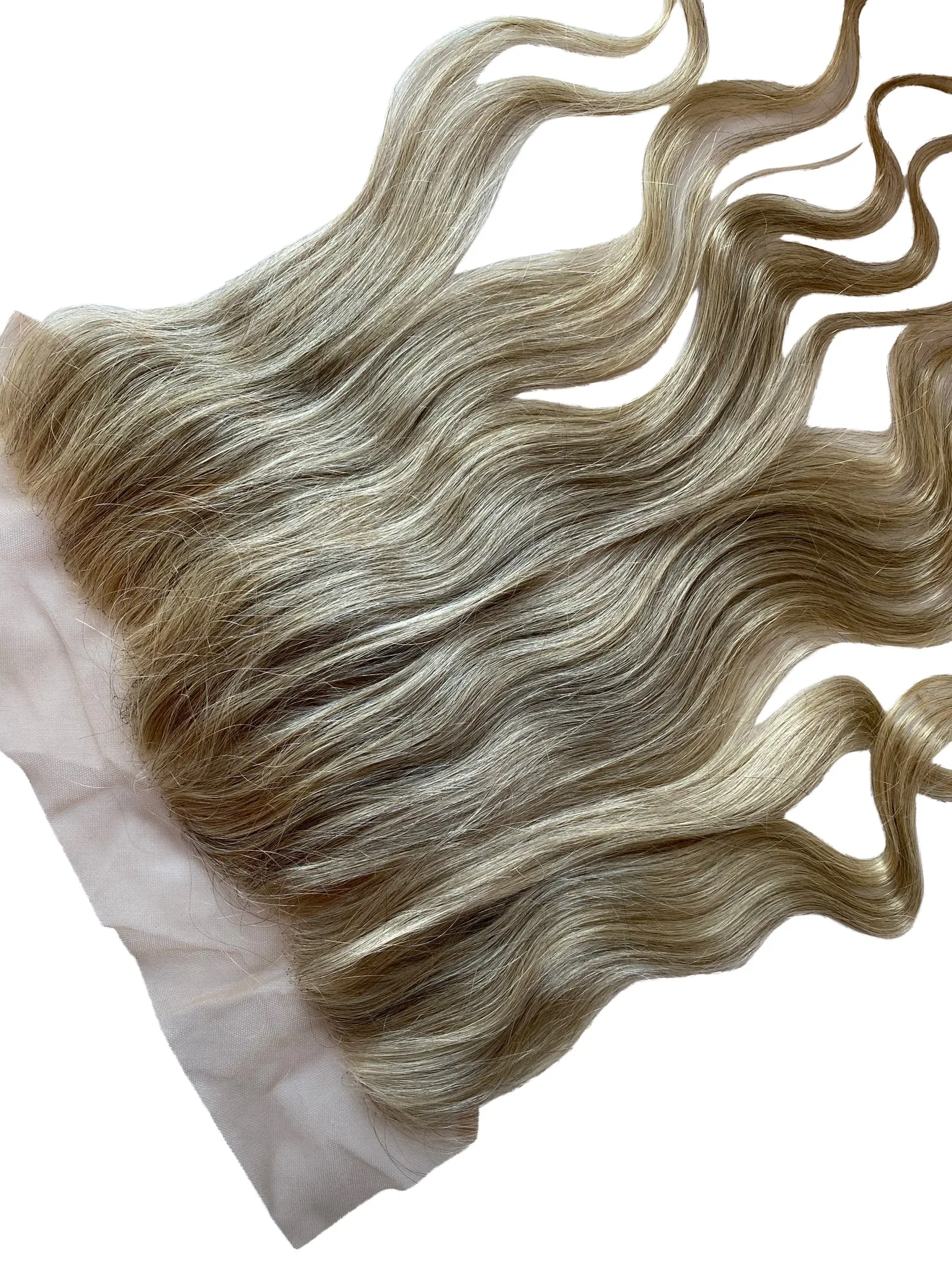 Grey HD Lace Frontal | 100% Raw Human Hair with Natural Wavy Texture – Prarvi