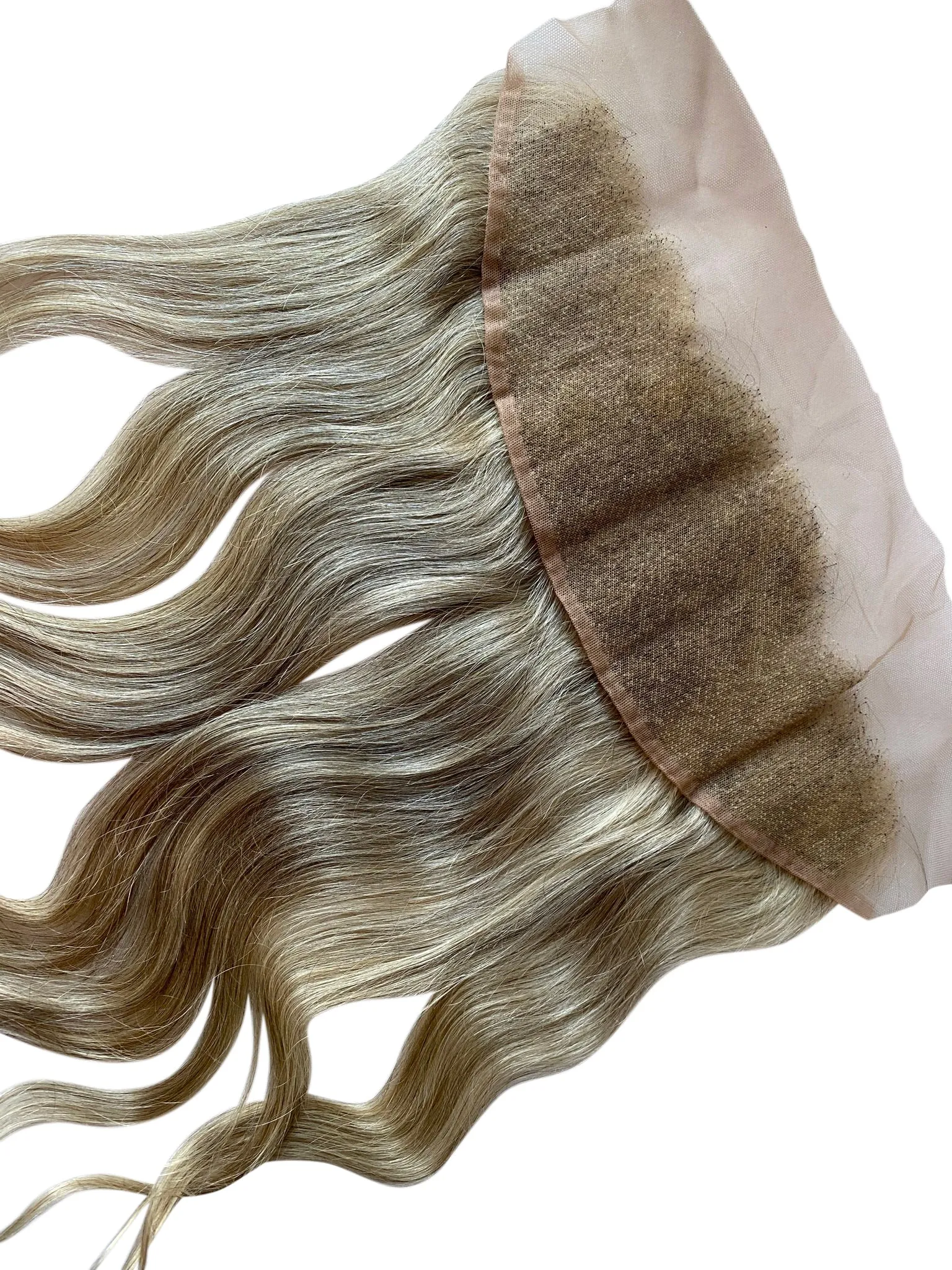 Grey HD Lace Frontal | 100% Raw Human Hair with Natural Wavy Texture – Prarvi