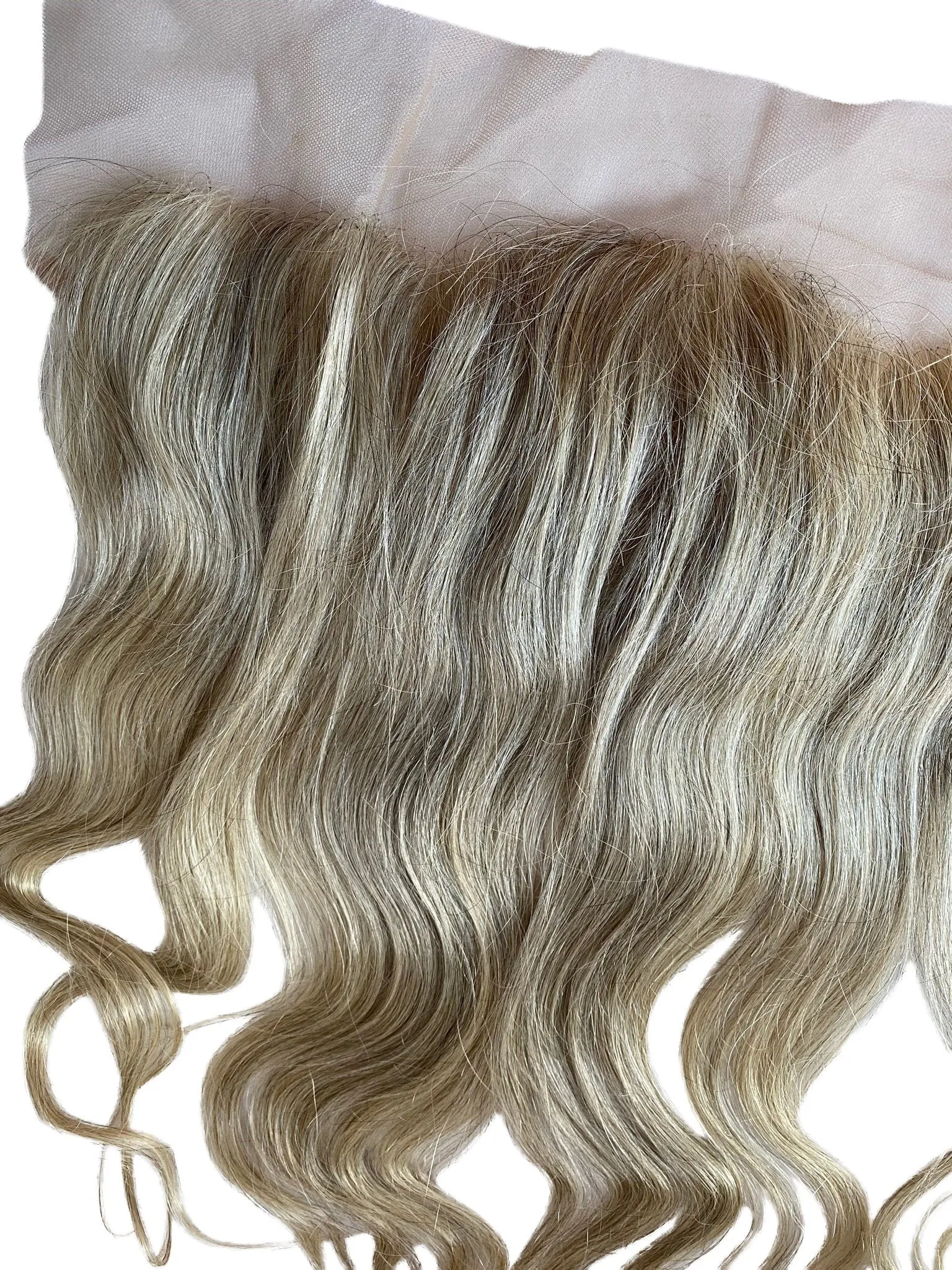 Grey HD Lace Frontal | 100% Raw Human Hair with Natural Wavy Texture – Prarvi