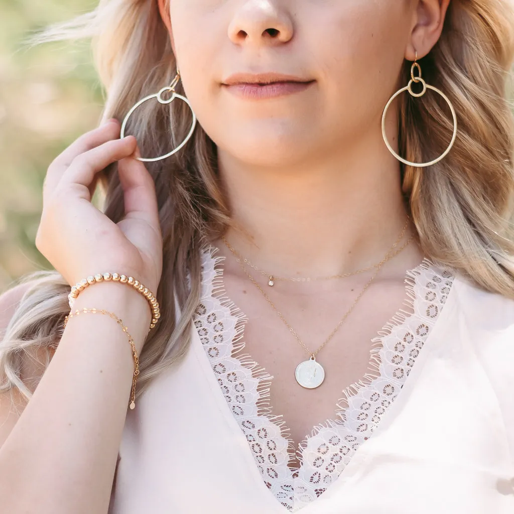 Guiding Light Rhinestone Necklace | Gold