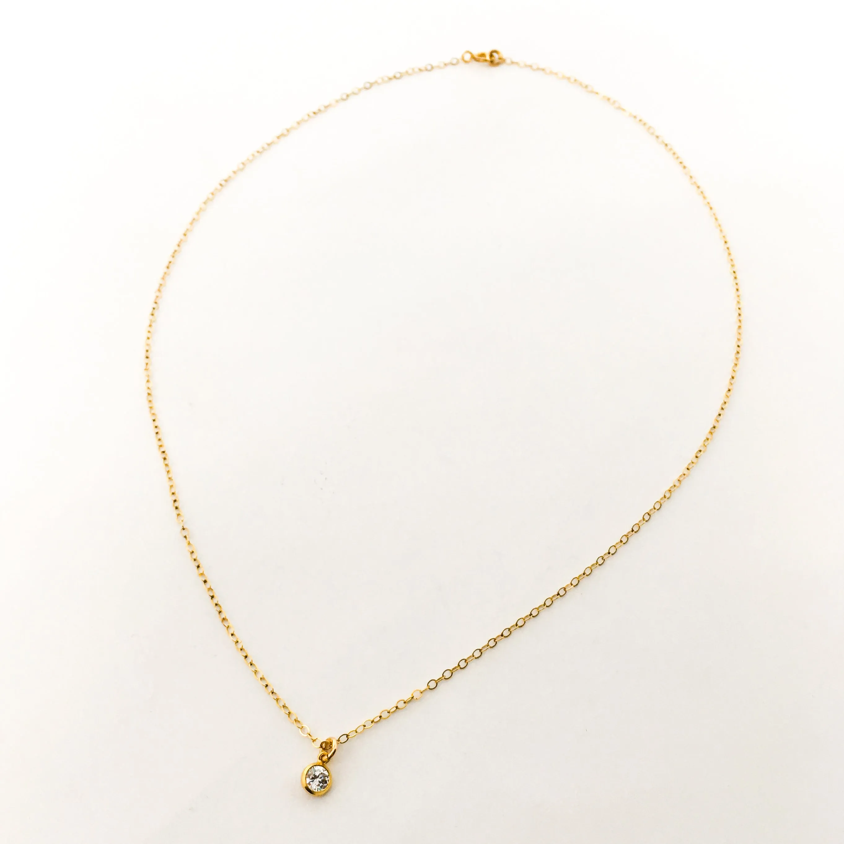 Guiding Light Rhinestone Necklace | Gold