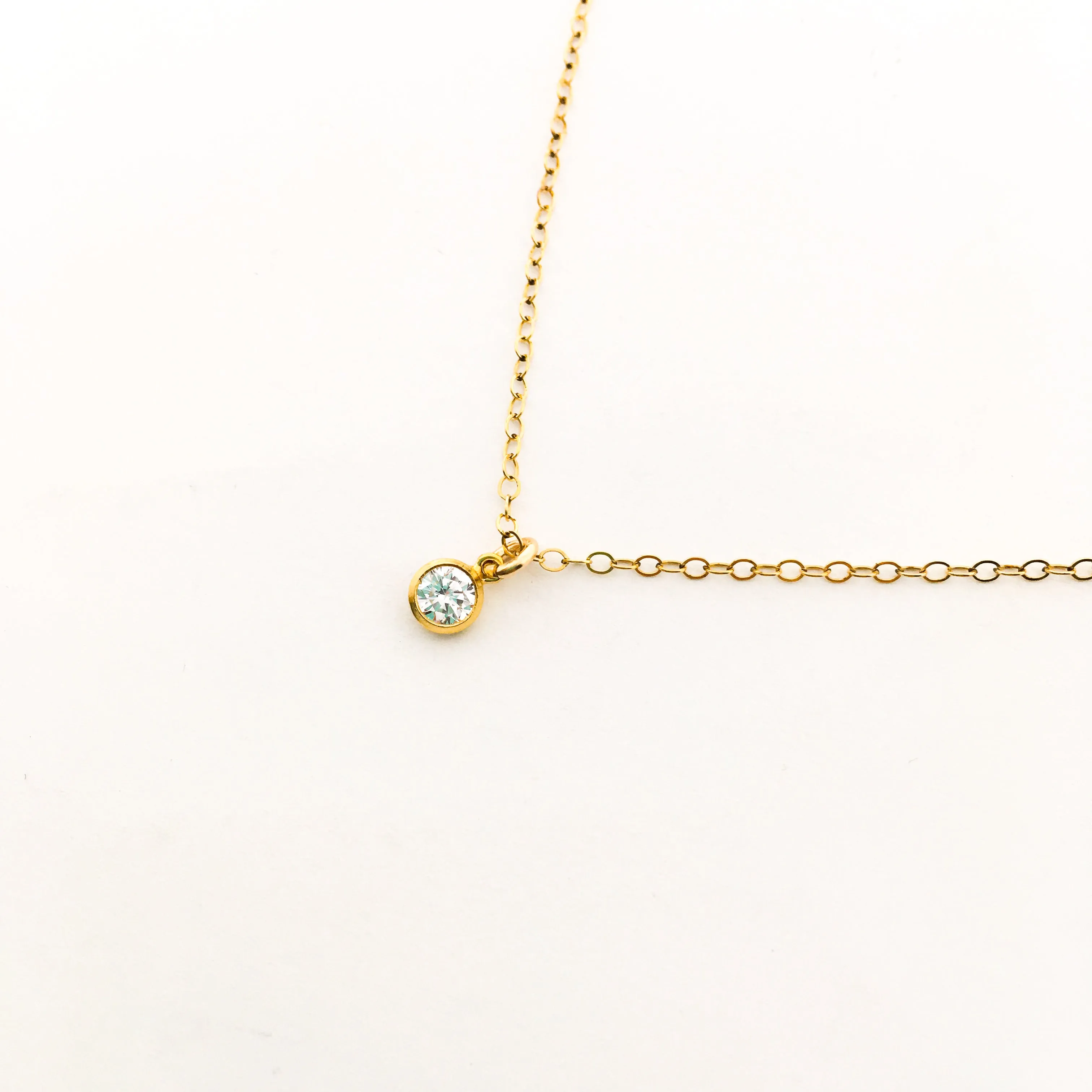 Guiding Light Rhinestone Necklace | Gold