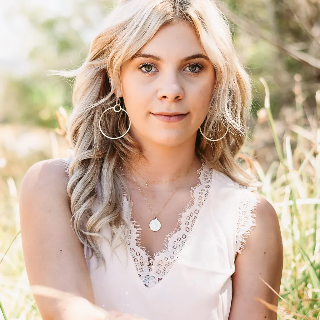 Guiding Light Rhinestone Necklace | Gold