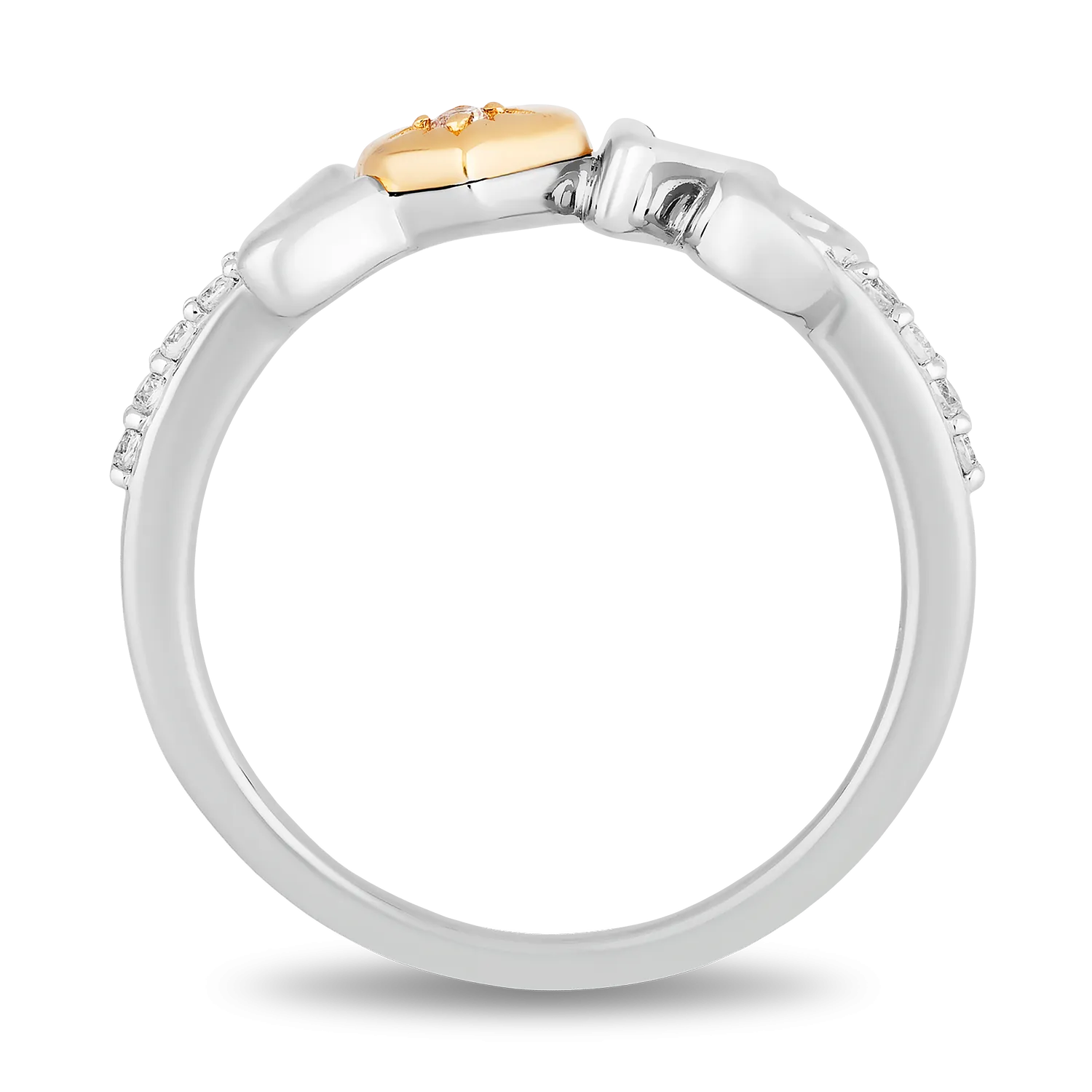 Hallmark Fine Jewelry LOVE Ring in Sterling Silver & 14K Yellow Gold with Diamonds