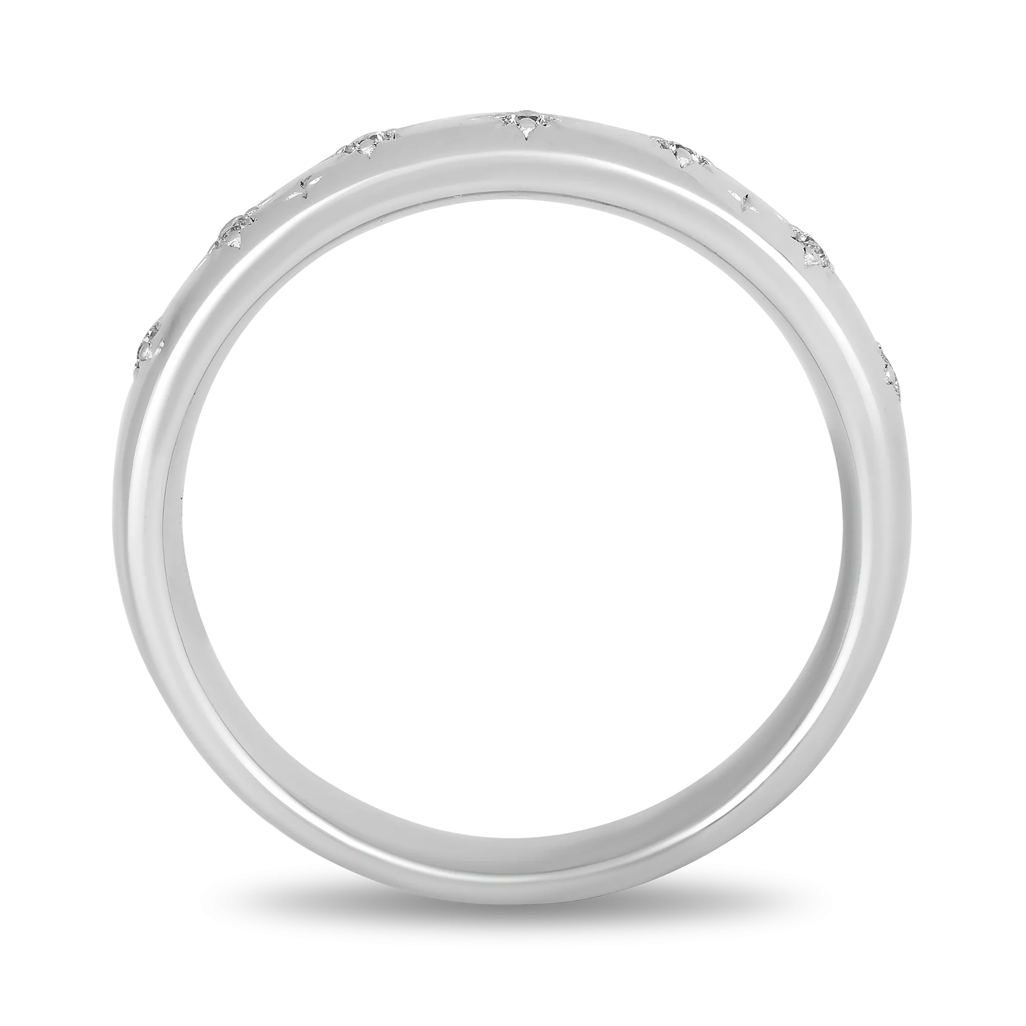 Hallmark Fine Jewelry Star Studded Eternity Band in Sterling Silver with Diamonds