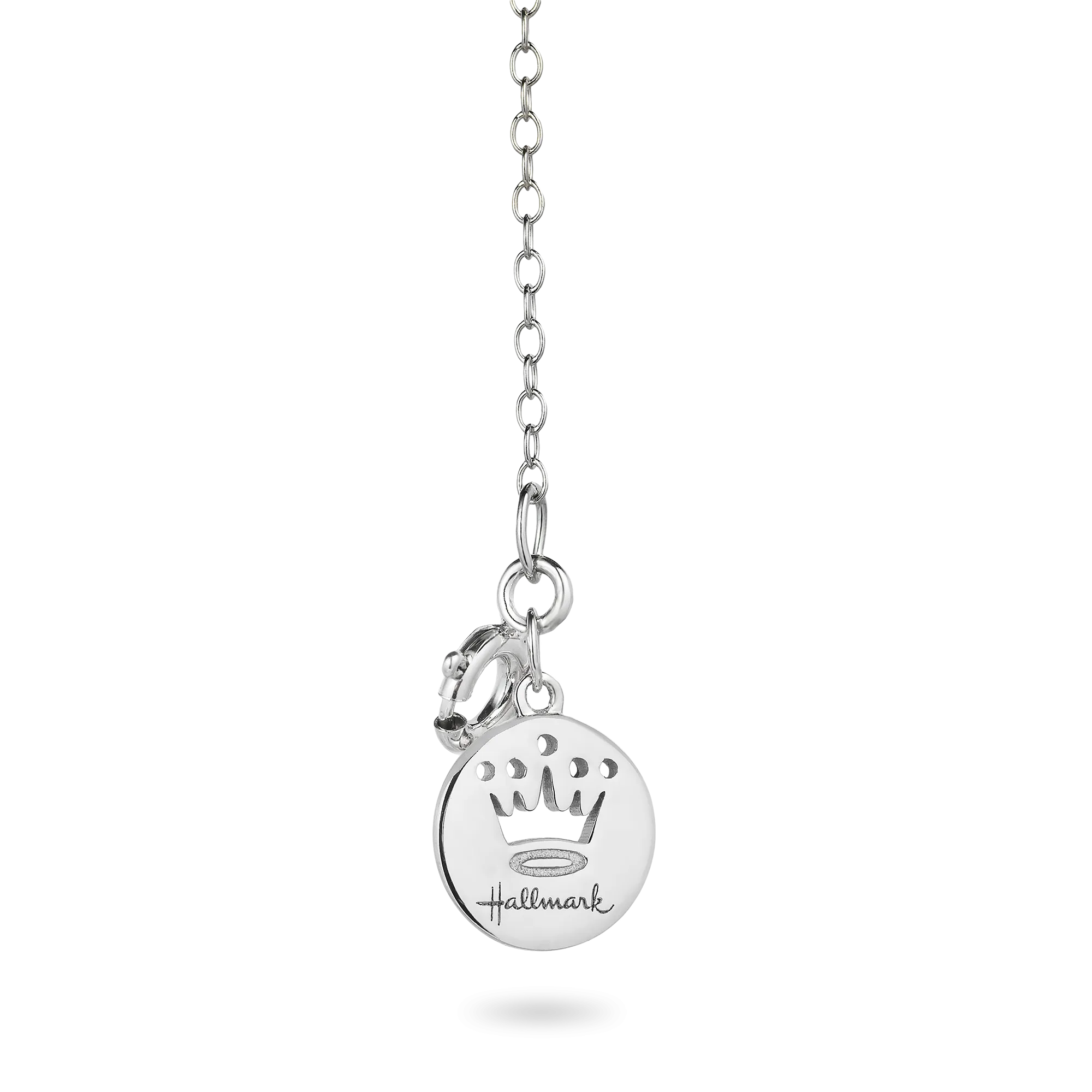Hallmark Fine Jewelry Star Studded Open Heart Pendant in Sterling Silver with Diamonds