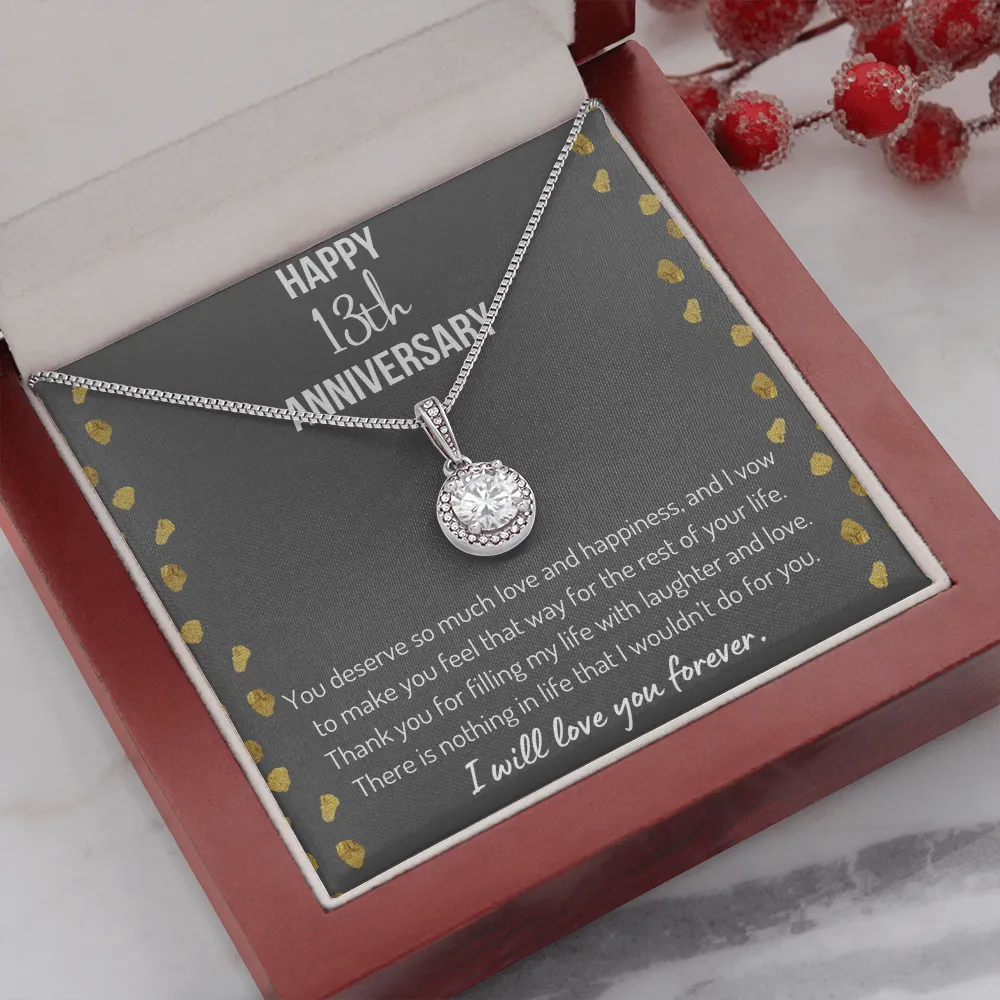 Happy 13th Anniversary Necklace